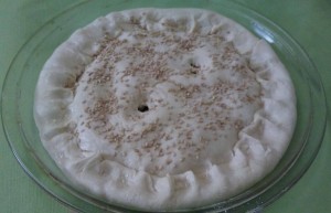 Постный пирог с капустой, репой и грибами