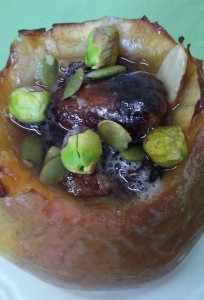 Яблоко, финики, изюм, мед