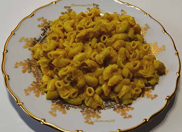 Макароны в грибном соусе