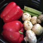 Болгарский перец грибы сельдерей в гриле